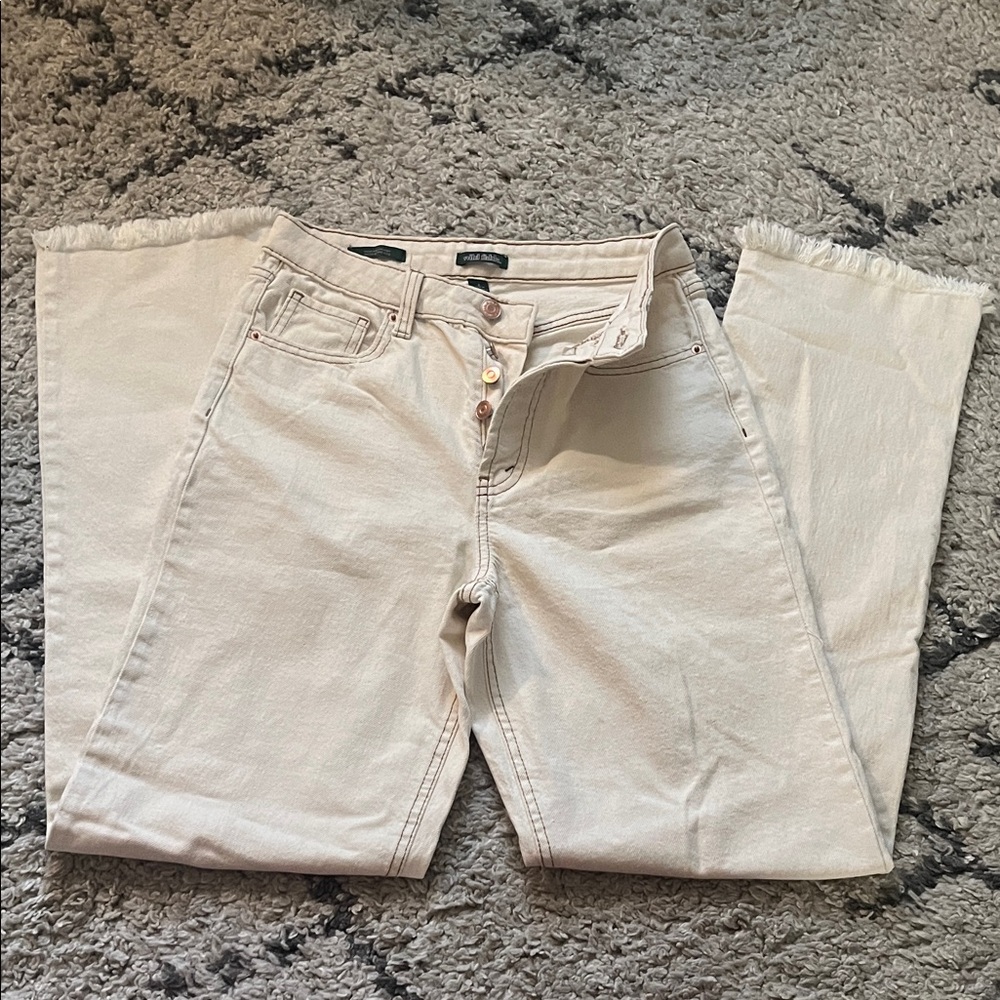 Wild Fable Cream Straight Leg Jeans - Size 2